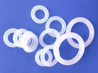 白色耐油耐磨損硅膠O型圈