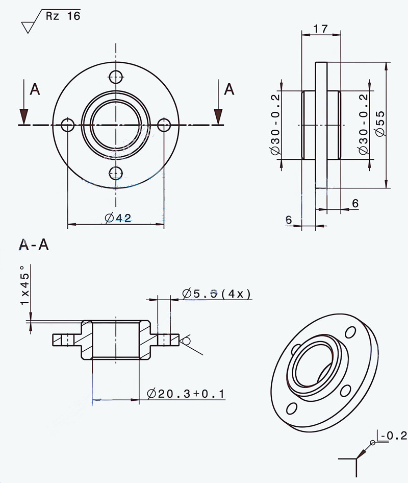 橡膠雜件外形結(jié)構(gòu)圖
